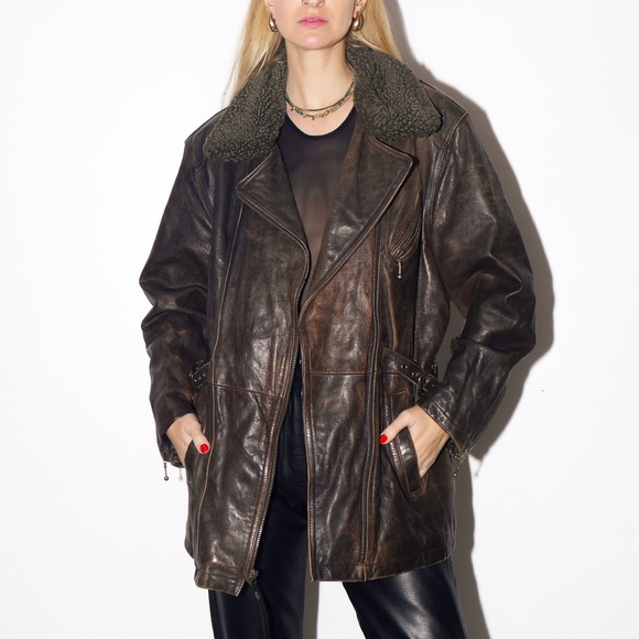 Vintage Petroff Bomber pilot Leather Jacket - Picture 2 of 5